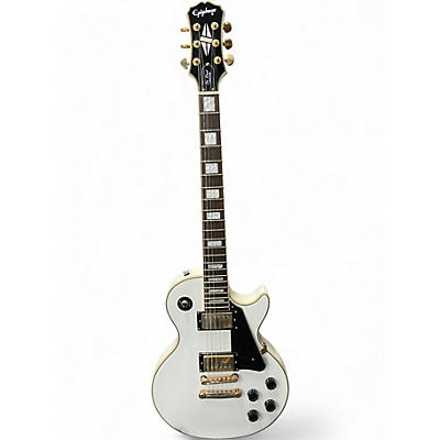 Used Epiphone les paul custom white Solid Body Electric Guitar