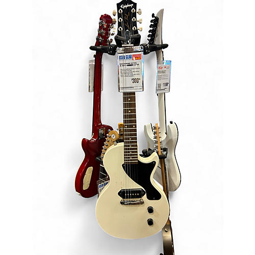 Used Epiphone les paul jr  white Acoustic Guitar white