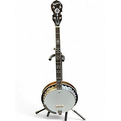 Used Epiphone mb200 banjo red brown Banjo