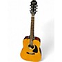 Used Epiphone pr100na Natural Acoustic Guitar Natural