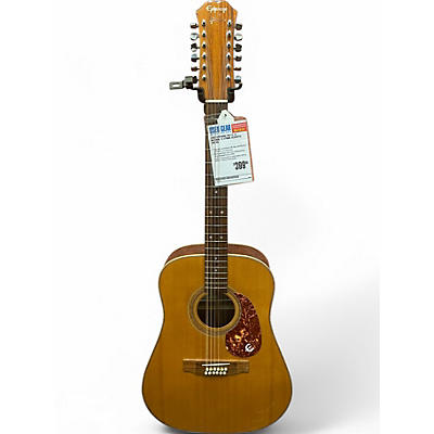 Used Epiphone pr715-12 Natural 12 String Acoustic Guitar