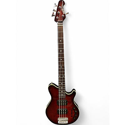 Used Ernie Ball Music Man 25th Anniversary Reflex Bass 4 HH Venetian Red Burst Electric Bass Guitar