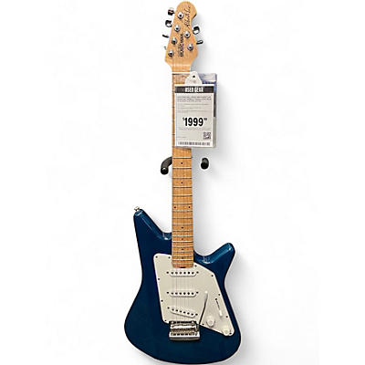 Used Ernie Ball Music Man Albert Lee Signature Tremolo Translucent Blue Solid Body Electric Guitar