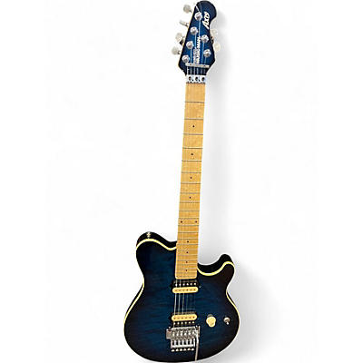 Used Ernie Ball Music Man Axis Blue Solid Body Electric Guitar