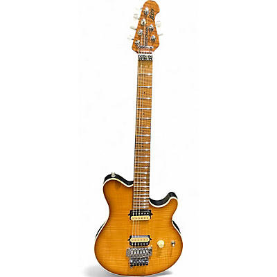 Used Ernie Ball Music Man Axis Honey Pot Flame Top Solid Body Electric Guitar