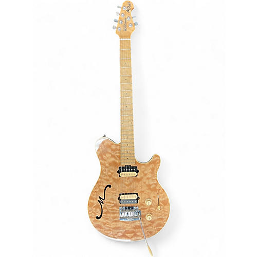 Used Ernie Ball Music Man Axis Super Sport Semi Hollow Natural Hollow Body Electric Guitar Natural