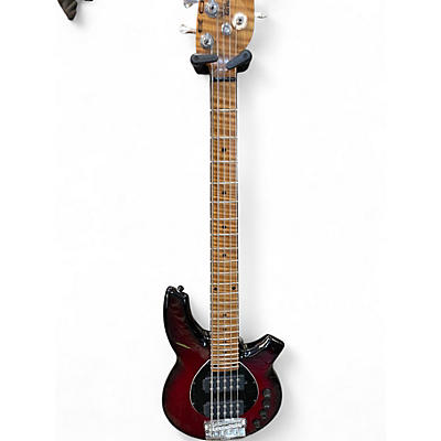 Used Ernie Ball Music Man BONGO 5 STRING FAMILY RESERVE Crimson Red Burst Electric Bass Guitar