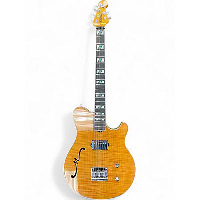 Used Ernie Ball Music Man Ball Family Reserve Axis Super Sport Honey Blonde Hollow Body Electric Guitar