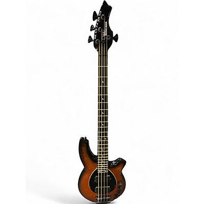Used Ernie Ball Music Man Bongo 4 String Metallic Orange Electric Bass Guitar