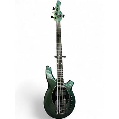 Used Ernie Ball Music Man Bongo 5 HH Emerald Iris Electric Bass Guitar