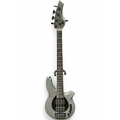 Used Ernie Ball Music Man Bongo 5 HH Matte Grey Electric Bass Guitar