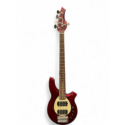 Used Ernie Ball Music Man Bongo 5 HH Wine Red Electric Bass Guitar Wine Red