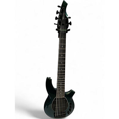 Used Ernie Ball Music Man Bongo 6 String Sapphire Iris Electric Bass Guitar