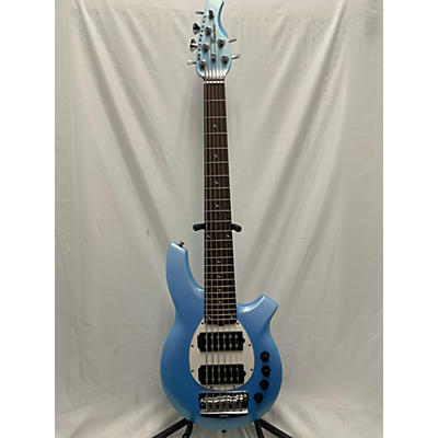 Ernie Ball Music Man Used Ernie Ball Music Man Bongo 6 String Sky Blue Electric Bass Guitar