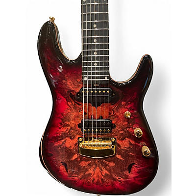 Used Ernie Ball Music Man CUTLASS 7 STRING JASON RICHARDS Rorschach Red Solid Body Electric Guitar