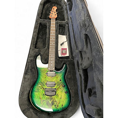 Used Ernie Ball Music Man Cutlass HH Trem 6 String Jason Richardson Burl Top Kokiri Forest Solid Body Electric Guitar