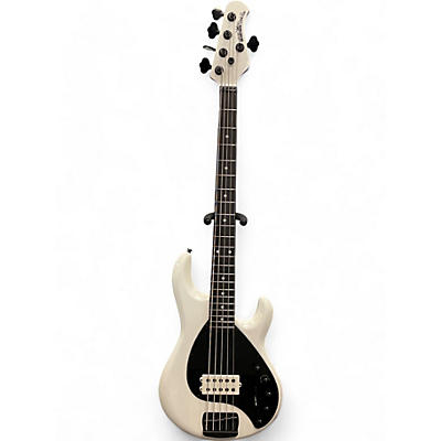 Ernie Ball Music Man Used Ernie Ball Music Man Dark Ray Sparkle white Electric Bass Guitar