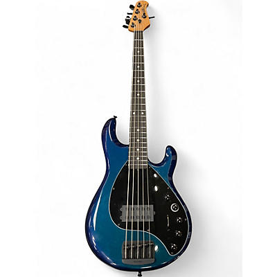 Used Ernie Ball Music Man DarkRay 5 Sapphire Iris Electric Bass Guitar