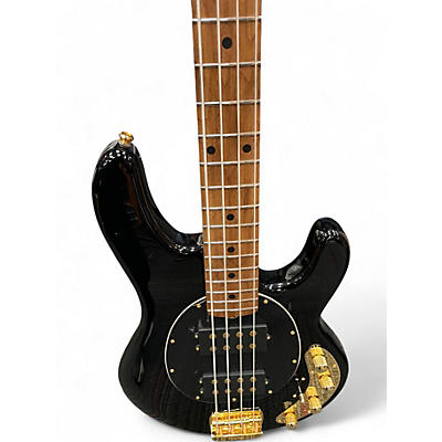 Used Ernie Ball Music Man JACKPOT HH STINGRAY  BLACK AND GOLD Electric Bass Guitar