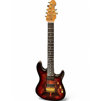 Used Ernie Ball Music Man JASON RICHARDSON CUTLASS 7 STRING RORSCHACH RED Solid Body Electric Guitar
