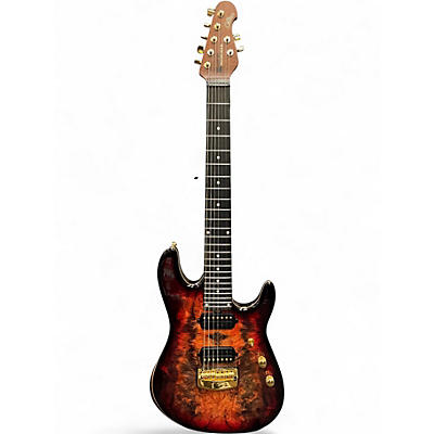Used Ernie Ball Music Man JASON RICHARDSON SIGNATURE CUTLASS 7A Rorschach Red Solid Body Electric Guitar