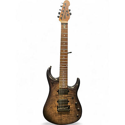 Used Ernie Ball Music Man JP15 7-String John Petrucci Signature BFR Transparent Black Solid Body Electric Guitar