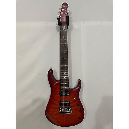 Ernie Ball Music Man Used Ernie Ball Music Man JP7 Dragon's Blood Dragon's Blood Quilt Solid Body Electric Guitar Dragon's Blood Quilt