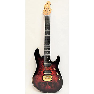 Used Ernie Ball Music Man Jason Richardson Signature Cutlass 7 Rorschach Red Solid Body Electric Guitar