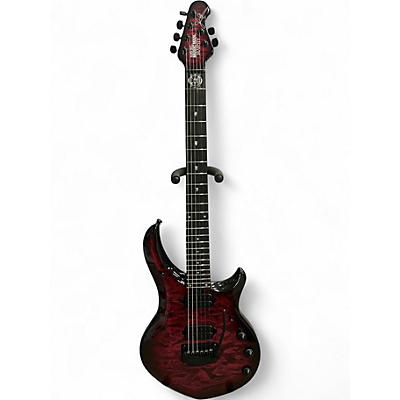 Used Ernie Ball Music Man John Petrucci BFR Majesty 6 Quilt Top Electric Guitar RED NEBULA Solid Body Electric Guitar