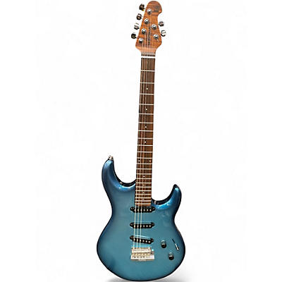 Used Ernie Ball Music Man L4 Blue Solid Body Electric Guitar