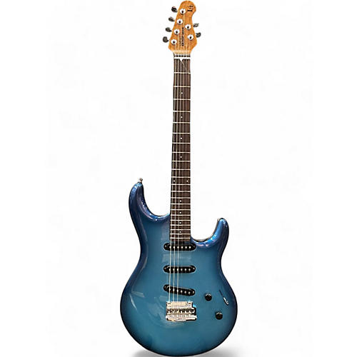 Ernie Ball Music Man Used Ernie Ball Music Man L4 DIESEL BLUE Solid Body Electric Guitar DIESEL BLUE