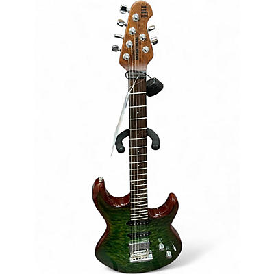 Used Ernie Ball Music Man LIII HSS QUILT TOP LUSCIOUS GREEN Solid Body Electric Guitar
