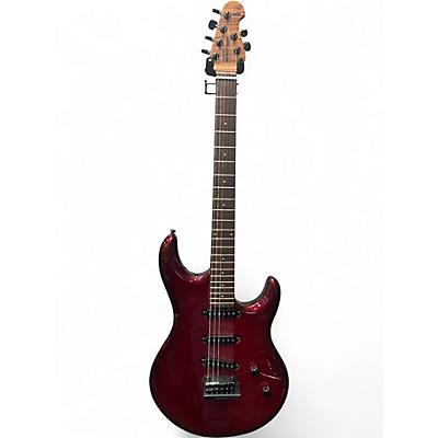 Used Ernie Ball Music Man LUKE 4 Candy Apple Red Metallic Solid Body Electric Guitar