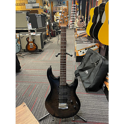 Used Ernie Ball Music Man Luke III BFR Ball Family Reserve Trans Black Solid Body Electric Guitar Trans Black