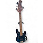 Used Ernie Ball Music Man SHORT SCALE STINGRAY Blue Electric Bass Guitar Blue