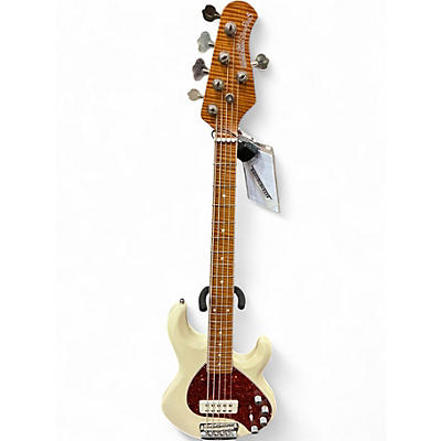 Used Ernie Ball Music Man STINGRAY 5 30TH ANNIVERSARY Cream Electric Ba Alpine White Electric Bass Guitar