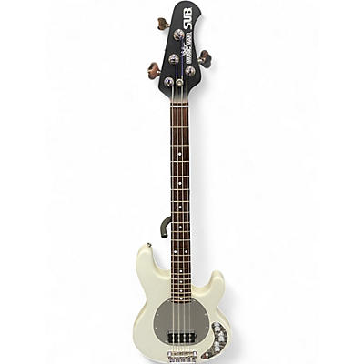 Used Ernie Ball Music Man SUB SATIN WHITE Electric Bass Guitar