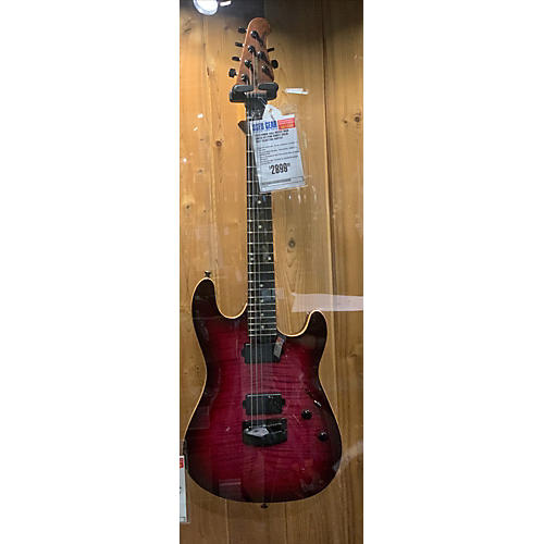 Ernie Ball Music Man Used Ernie Ball Music Man Sabre HT Pink Burst Solid Body Electric Guitar Pink Burst