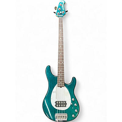 Used Ernie Ball Music Man Sterling Trans Green Electric Bass Guitar