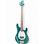 Used Ernie Ball Music Man Sterling Trans Green Electric Bass Guitar Trans Green