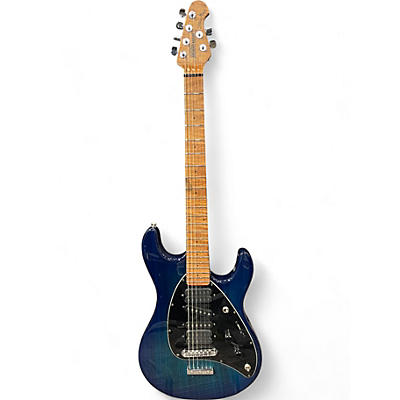 Used Ernie Ball Music Man Steve Morse Signature BLUE Solid Body Electric Guitar