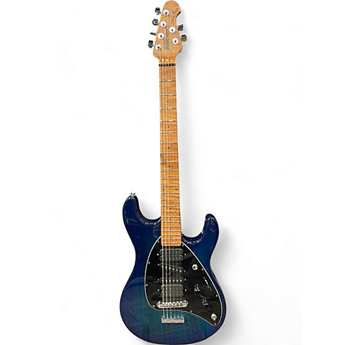 Ernie Ball Music Man Used Ernie Ball Music Man Steve Morse Signature BLUE Solid Body Electric Guitar BLUE