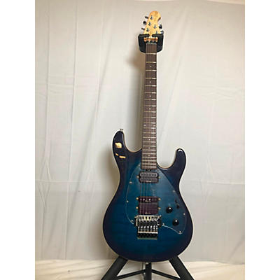 Ernie Ball Music Man Used Ernie Ball Music Man Steve Morse Signature Y2D Blue Burst Solid Body Electric Guitar