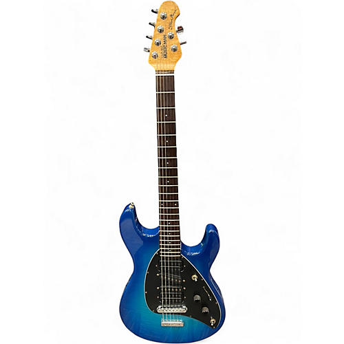 Used Ernie Ball Music Man Steve Morse Signature Y2D Ocean Blue Burst Solid Body Electric Guitar Ocean Blue Burst