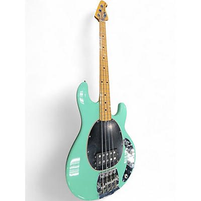 Used Ernie Ball Music Man Sting Ray Old Smoothie Mint Green Electric Bass Guitar