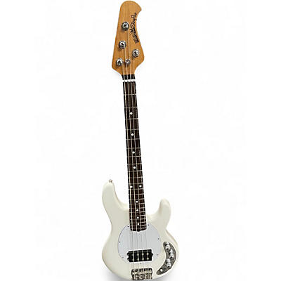 Used Ernie Ball Music Man Sting Ray SS White Electric Bass Guitar