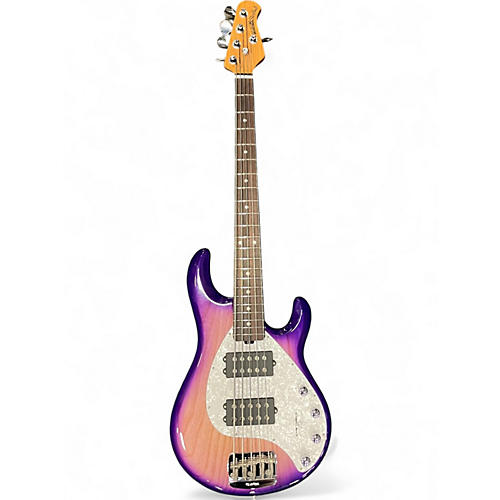 Used Ernie Ball Music Man StingRay 5 Special HH Purple Sunset Electric Bass Guitar Purple Sunset