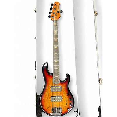 Used Ernie Ball Music Man StingRay 5 Special HH SPALTED SUNBURST Electric Bass Guitar
