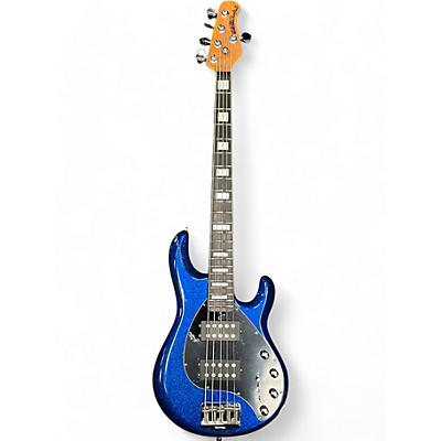 Ernie Ball Music Man Used Ernie Ball Music Man StingRay 5 Special HH Sparkle Blue Electric Bass Guitar