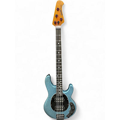 Used Ernie Ball Music Man StingRay Special HH Aqua Sparkle Electric Bass Guitar